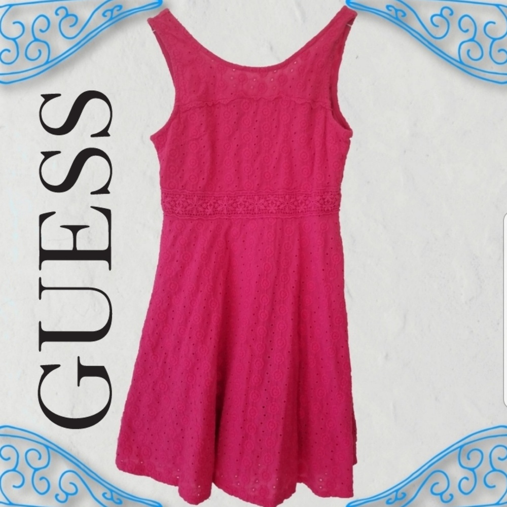 Guess Girl's Pink Lace Tank Dress Summer